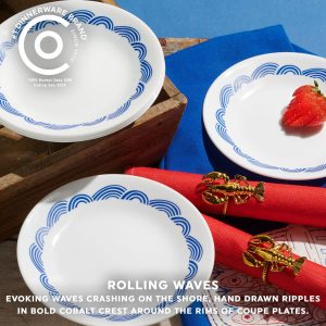 Alternative view of Corelle® Rolling Waves 8.5 Lunch Plate. 6-pack
