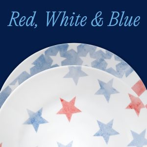 Alternative view of Corelle® Red. White. and Blue 8.5 Lunch Plate. 6-pack