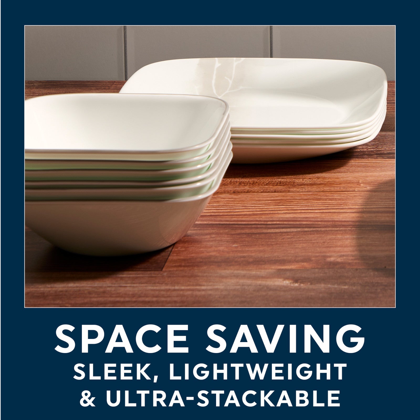 Corelle Square Wandering Grove 10.5 Dinner Plate - Image 6